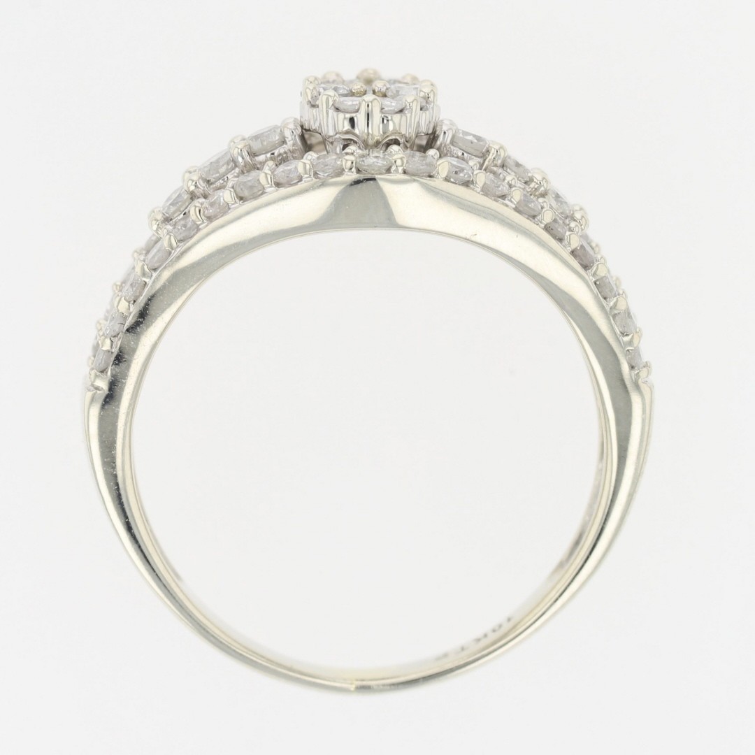 .80ctw Round Diamond Cluster Split Shank Engageme… - image 6