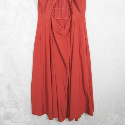Athleta Dress XL Womens Winona Support Midi Red Sleeveless Fit and Flare  Career | eBay