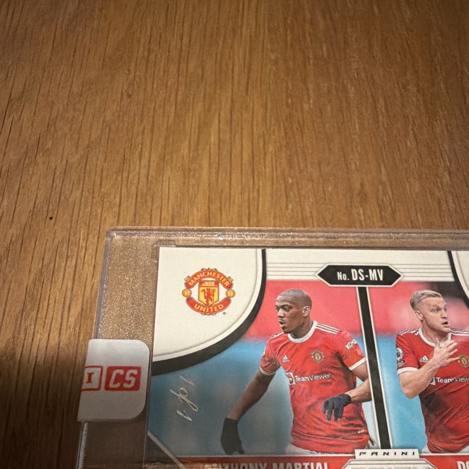 Anthony Martial Van de Beek Dual Auto Black Prizm 1/1 Manchester United 21/22 view 7