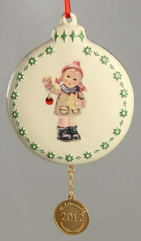 M I Hummel Christmas ornament "Holiday Fun" by Danbury Mint 2012 Boxed