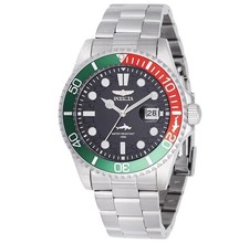 Invicta Men's Pro Diver Quartz Watch Red and Green