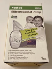 BRAND NEW 2024 haakaa Manual SILICONE BREAST PUMP (Clear 4 oz. 100ml)