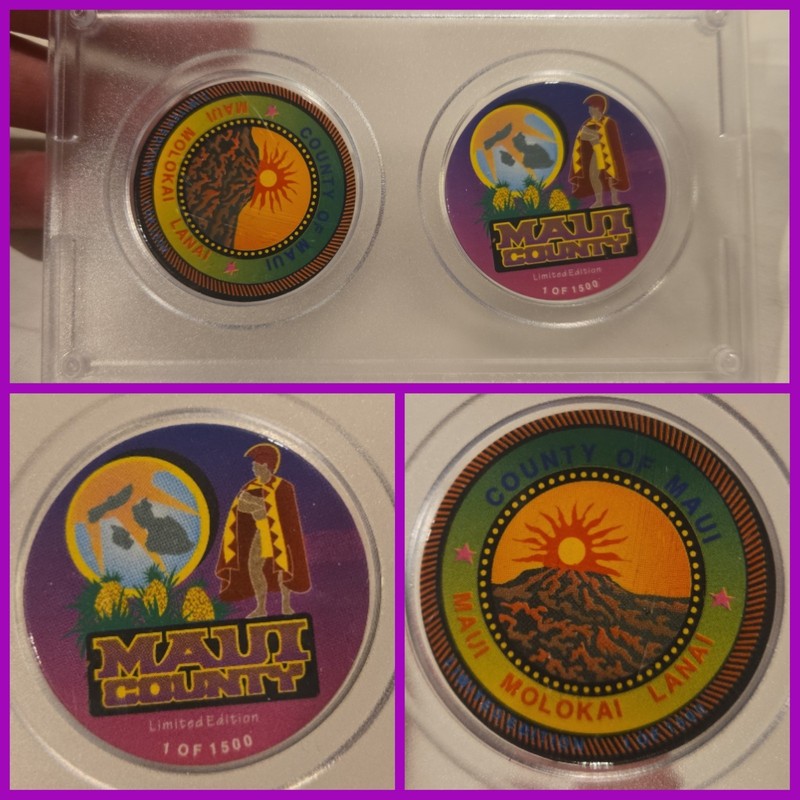 VTG Maui Country POG LTD #1,500 Lanai HAWAII Souvenir Game Milk Cap Set Lot Case