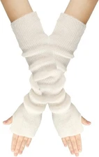 Knittde Long Arm Warmers Women Fingerless Gloves Cashmere Blend Elbow Warmers Mi