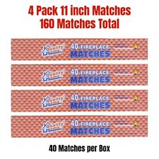 4PK 11in Fireplace Matches Large Extra Long 40 Matches / Box BBQ Stove Candles