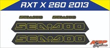 SEADOO RXT X 260 2013 Graphics / Decal / Sticker Kit blk yellow hull only