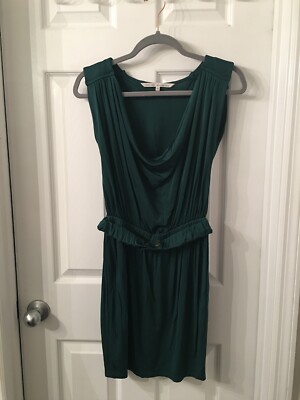 RACHEL Rachel Roy Green Dress With Belt Small S | eBay