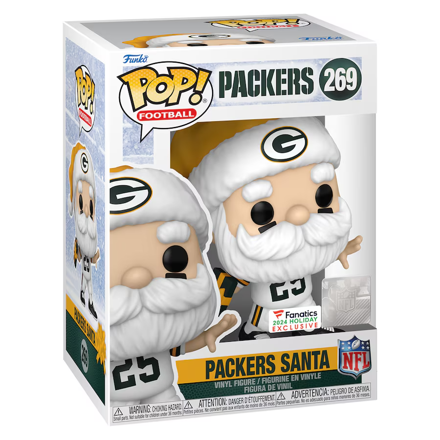 Green Bay Packers Funko POP! NFL 2024 Santa Claus Vinyl Figure