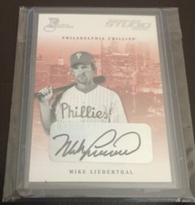 2005 DONRUSS STUDIO MIKE LIEBERTHAL PRIVATE SIGNINGS AUTOGRAPH AUTO 26/100 NICE