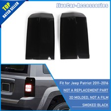 Rear Taillight Lamp Cover Protector Trim For Jeep Patriot 2008-2017 Smoked Black Rear Taillight Lamp Cover Protector Trim For Jeep Patriot 2008-2017 Smoked Black