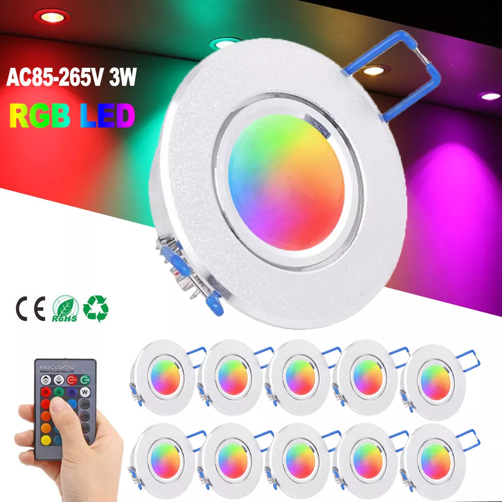 Led spotlights colour on sale changing