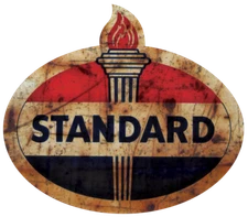 Standard Oil Co Rusty Vintage look distressed Vinyl Decal Sticker 3.5" - 2for1 