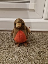Vintage RARE Ty Beanie Baby  Early The Robin 1998 Retired Soft Toy Christmas