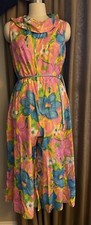 70s Vintage Charm Maid Floral Jumpsuit Wide Leg Romper With Belt
