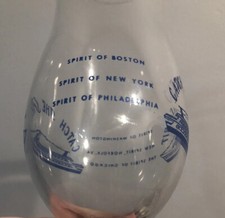 Vintage 7" Glass, Spirit of New York Cruise Liner. See Pics and Description!!!