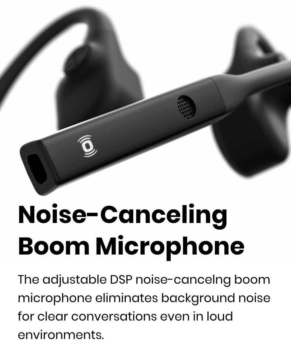 AfterShokz OpenComm Wireless Headset with Noise-Canceling Boom
