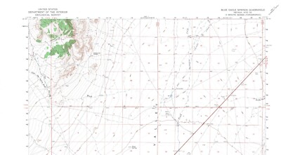 Blue Eagle Springs Quadrangle, Nevada 1964 Topo Map USGS 15 Minute Topographic
