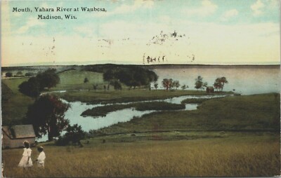 Mouth Yahara River Waubesa Madison Wisconsin Children In White Post Card - A15