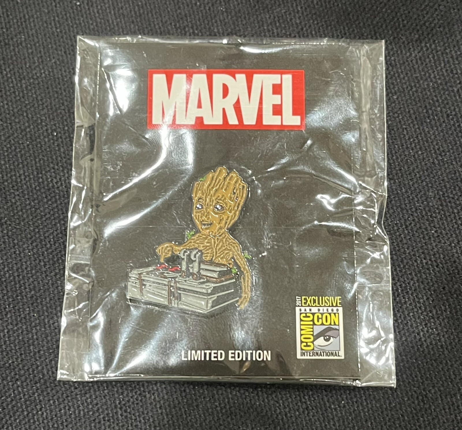 2017 SDCC Baby Groot Pin Comic Con