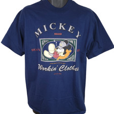 Vintage Mickey Mouse T Shirt Mens Size Medium 90s Workin Disney Made In USA