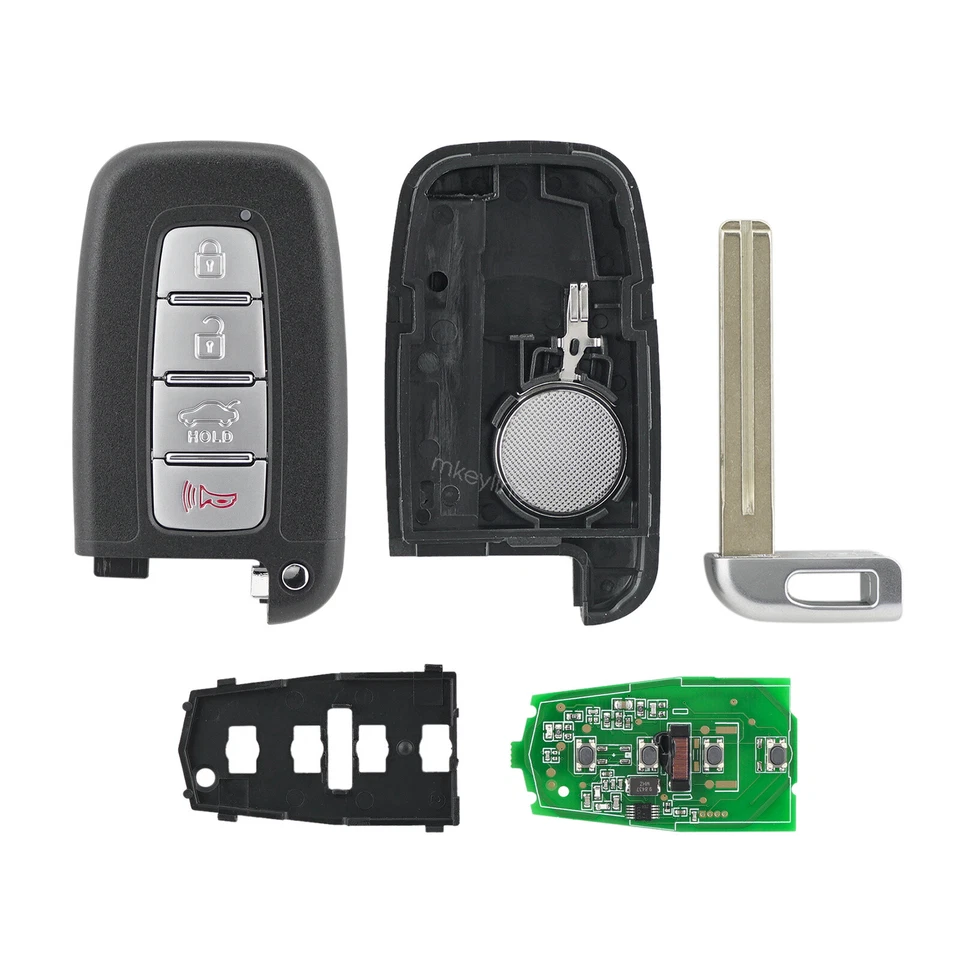 2 para 2011 2012 2013 2014 Hyundai Sonata entrada sem chave controle remoto inteligente chaveiro de carro - Imagem 3 de 4