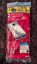 (2) Shop Vac Type J Disposable Filter Bags High Efficiency 15-22 Gal Dry 90673