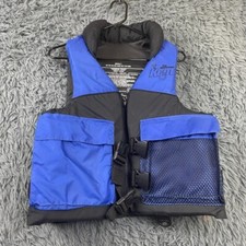 Blue Boat Vest Floatation Aid Type III PFD Ski Vest Make in USA Size 40-44 In