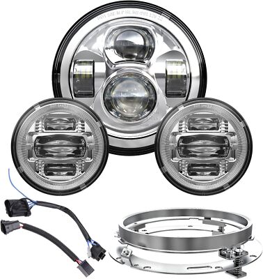 7inch LED SCHEINWERFER + 4.5inch Nebelscheinwerfer für Harley Street Glide