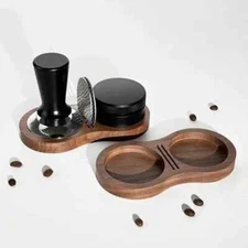 51-58mm Coffee Utensil Universal Storage Base Walnut Powder Dispenser