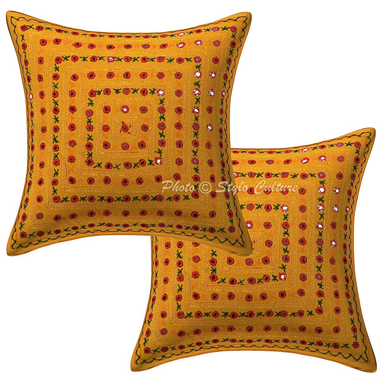 Boho Artistic Cushion Cover Embroidered Bohemian Throw Decor Pillow Cover Case