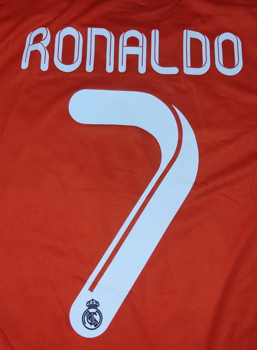Real Madrid 2011/12 Away Ronaldo 7 Retro Rare Red Jersey