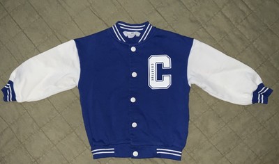 H&M Varsity Letterman Blue Jacket 3t 4t Sporty