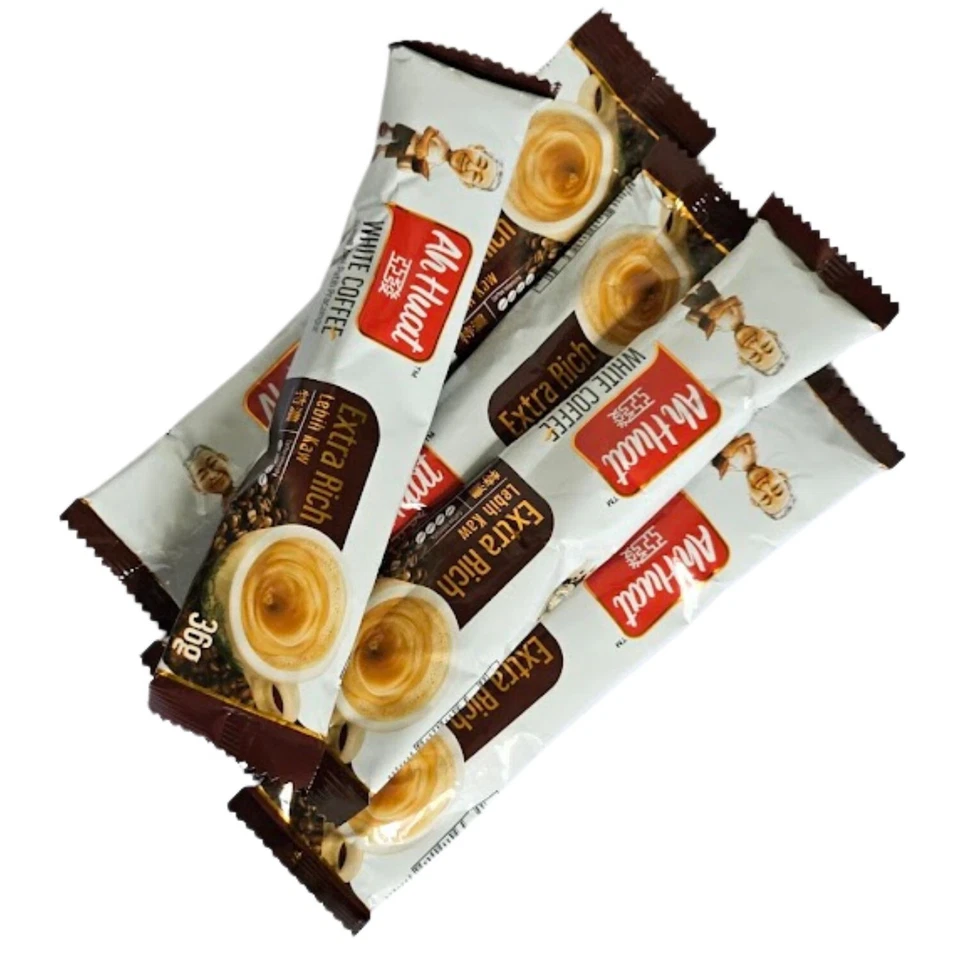 3X AH HUAT Café Blanco Tostado 2 en 1 Premezcla 15 Sobres x 36g Super Sabor Foto 2 de 4