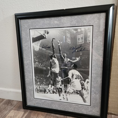 Bill Russell & Wilt Chamberlain Signed 16x20 Framed Photo - COA Field of Dreams - Picture 1 of 8