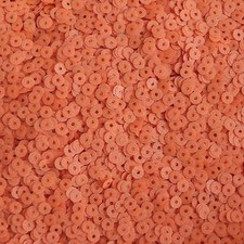 4mm Flat Sequins Neon Orange Opaque. Made in USA