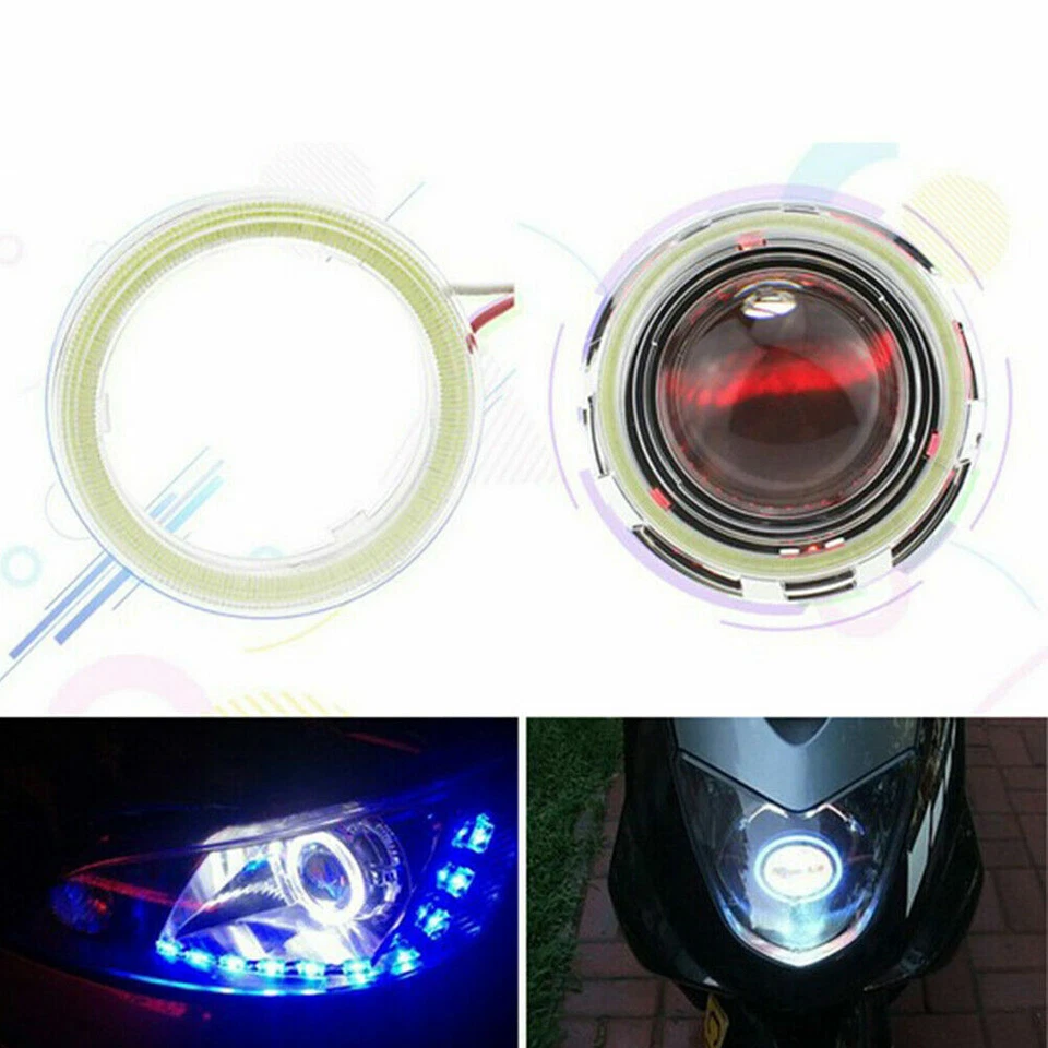 2PCS 60/70/80/90/100/110/120mm Car COB LED Angel Eyes Halo Ring Fog Light Bulb - Image 4 of 4