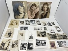 Big LOT Old Photographs Original VTG People Men Women Beach Military Black White
