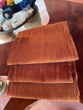 Tessuto di cotone grezzo naturale tessuto a mano - tinto marrone vegetale dal Vietnam