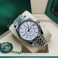 Rolex Sky-Dweller NEW 2024 Intense White Dial Jubilee - Fluted Bezel 42MM Steel 5