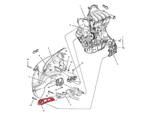 LOWER ENGINE MOUNT for CHRYSLER PT CRUISER 2.0L 2000-2010 - Picture 2 of 2