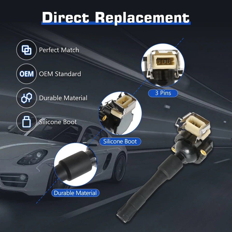 Bobina de encendido y bujía UF354 8 PIEZAS para BMW M5 X5 328i 528i 1995-2005 2,8 L Foto 3 de 4
