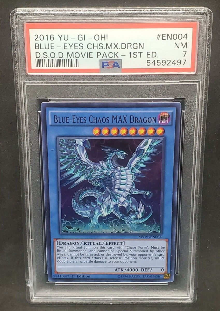 Yugioh PSA 7 NM Blue-Eyes Chaos MAX Dragon MVP1-EN004 1st Edition