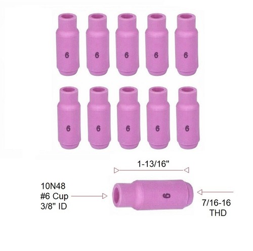 TIG Ceramic Cup 10N48 #6 Welding ALUMINA Nozzle 3/8