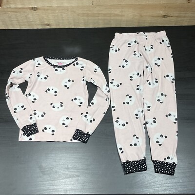 The Children s Place 2 Piece Panda Print Pajamas Set Size 6 GUC - FLAWED READ