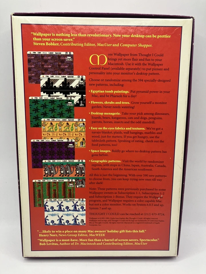 Más Papel Pintado para Macintosh System 7 USADO, Sin Manual Foto 4 de 4