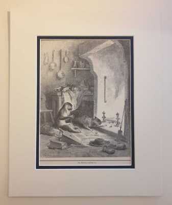 DORE The Monkey and the Cat (1984 Fables Print Reproduction)