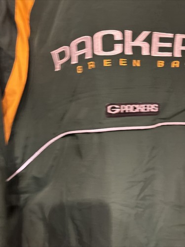 Reebok Green Bay Packers NFL Men’s Winter Coat Size L Zip Pouch On Front - Picture 17 of 19