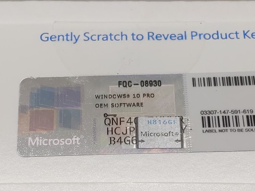 Microsoft Windows 10 Pro 64bit DVD FQC-08930 + Sealed Product Key sticker - Picture 2 of 2