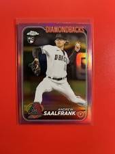 2024 Topps Chrome #178 Andrew Saalfrank RC Rookie Pink Refractor Diamondbacks
