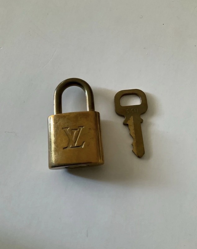 Louis Vuitton Padlock and Key Set #330 Authentic LV Lock Vintage